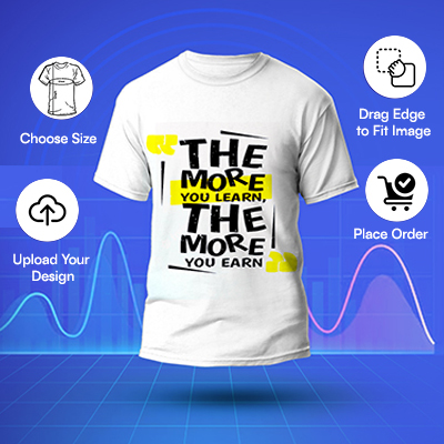 An image that shows a t-shirt with customizable product options. This is a new feature from Amazon